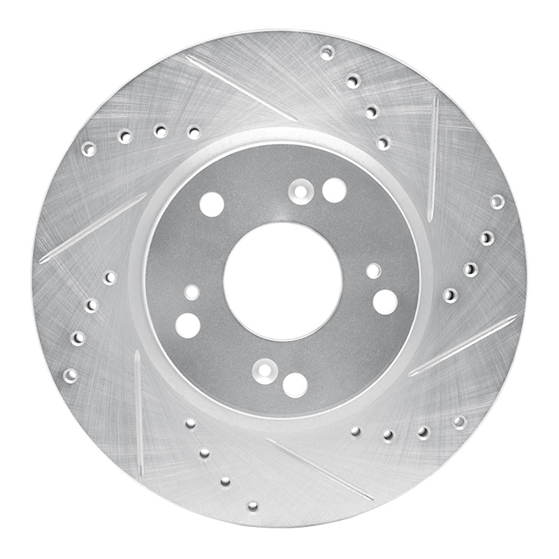 Acura ILX Brake Rotor (1) - Front Right - R1 Concepts - Drilled & Slotted - Silver - `03-`17 Acura ILX Brake Rotor (1) - Front Right - R1 Concepts - Drilled & Slotted - Silver - `03-`17